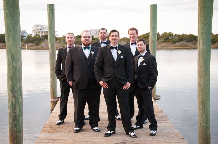 Let's see what those handsome men are wearing.