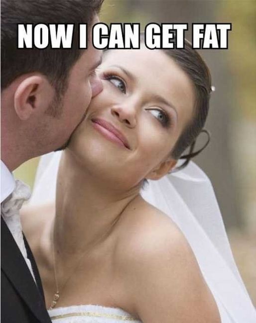 I didn't get skinny for my wedding.....