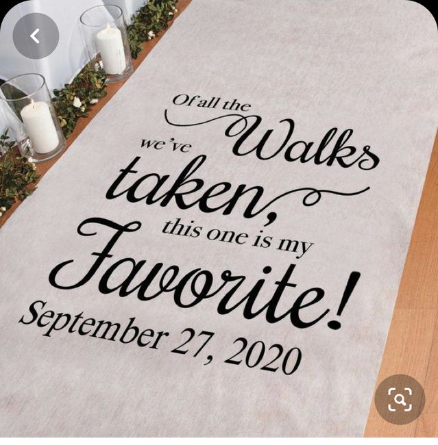 Alternatives to aisle runners for outdoor wedding 1