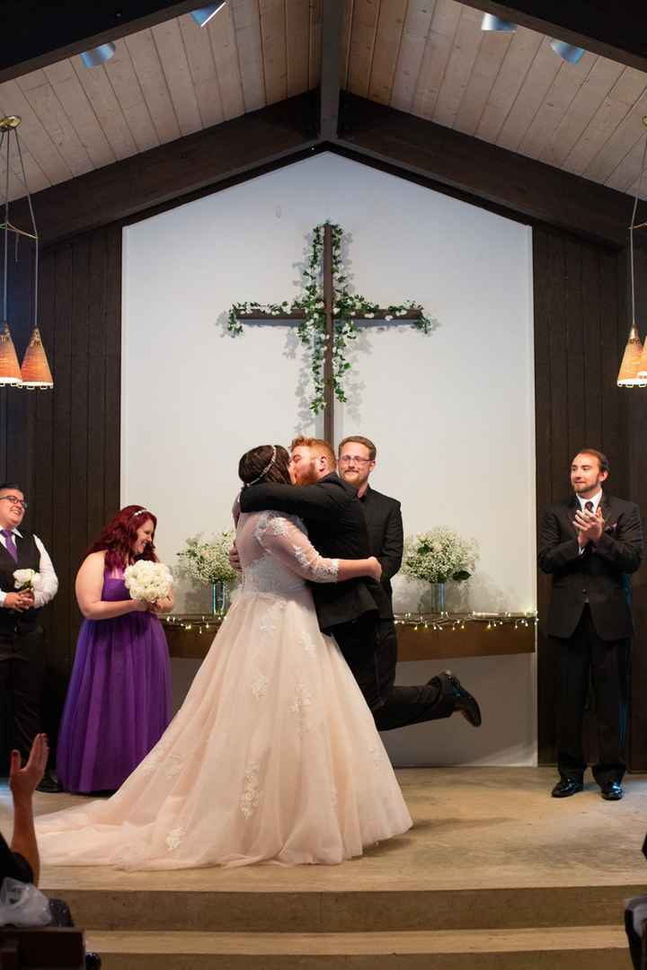 First kiss...note the foot! Lol