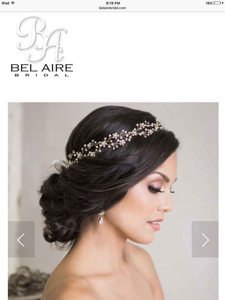 Sales consultant helped me and since there is a ribbon to secure it, I can wear it under my hair sec