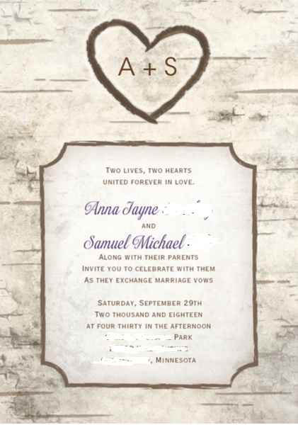 Before ordering, I updated the initials to match the font style of our names