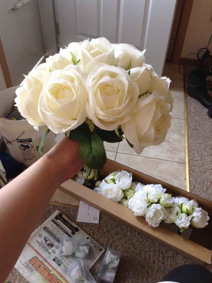 My bouquet (larger than it looks in this photo, it's about 3x size of BM ones)