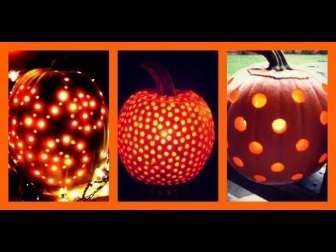 Drilled Pumpkin Lanterns