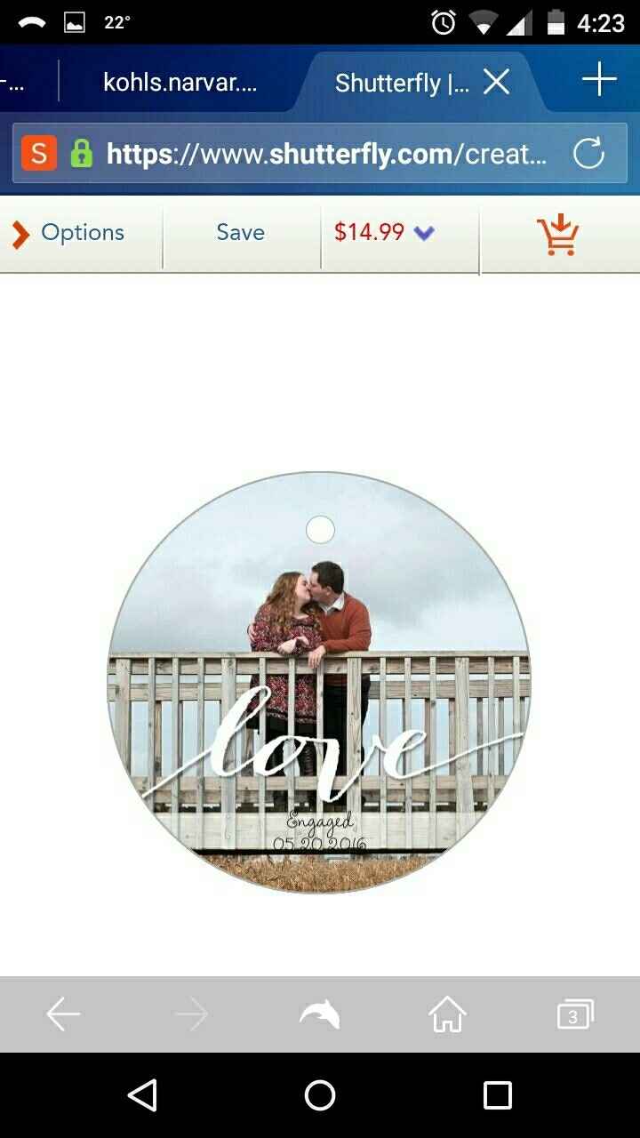 Engagement Christmas ornaments!