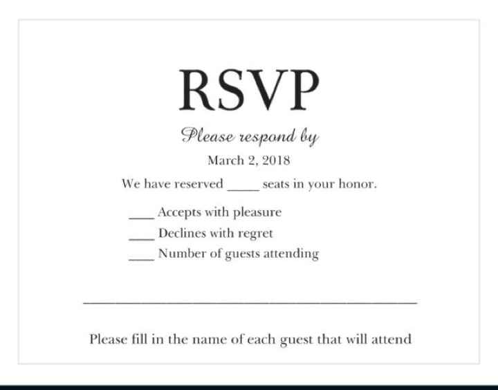 rsvp cards - 1