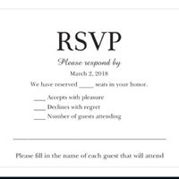 rsvp cards - 1