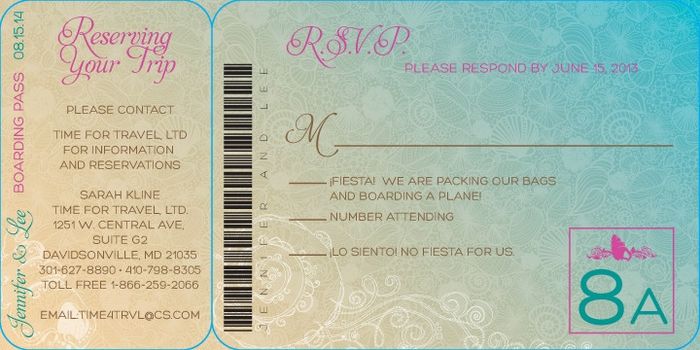Invitation design is complete!