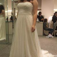 Brides with strapless gowns with sweetheart neckline!