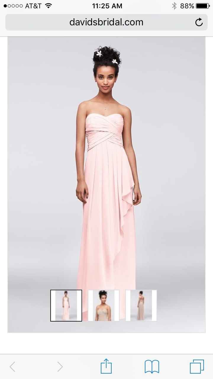 Which bridesmaids dress color looks best with my wedding dress?