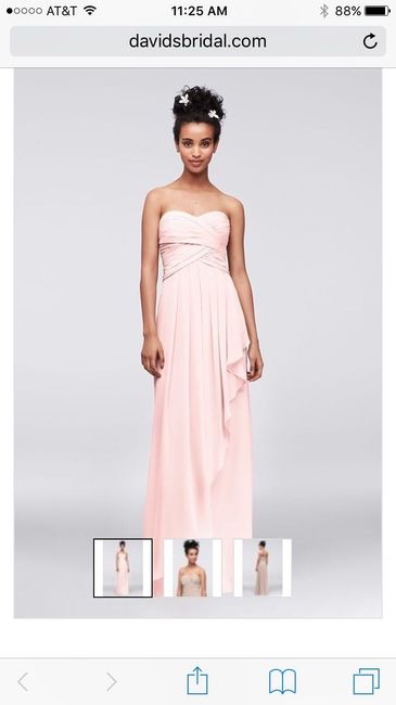 Which bridesmaids dress color looks best with my wedding dress?