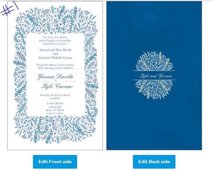 Vista Print Invites what paper did you use - 1