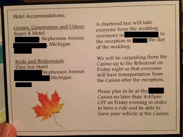 Rehearsal/ Dinner Invitations