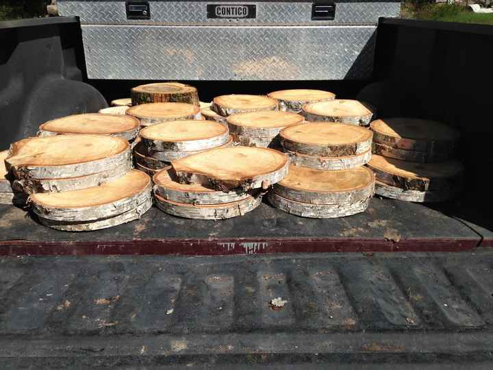 For those of you using tree slice cake stands...especially homemade ones-make sure it is food-safe.