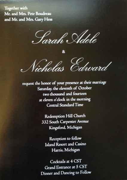 Parents name on invitations questions