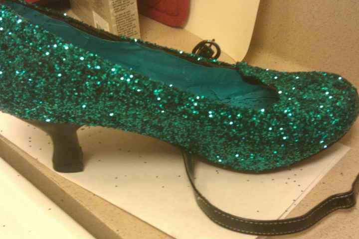 The start of my DIY Glitter Shoes *work in progress*