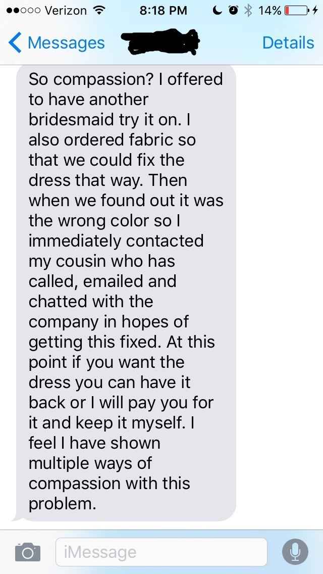 Re: that dress from China  WWYD?
