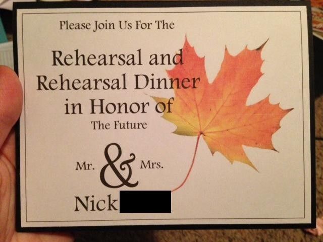Rehearsal/ Dinner Invitations