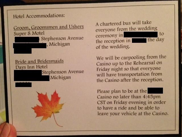 Rehearsal Dinner invites...