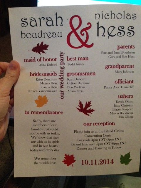 Ceremony Programs