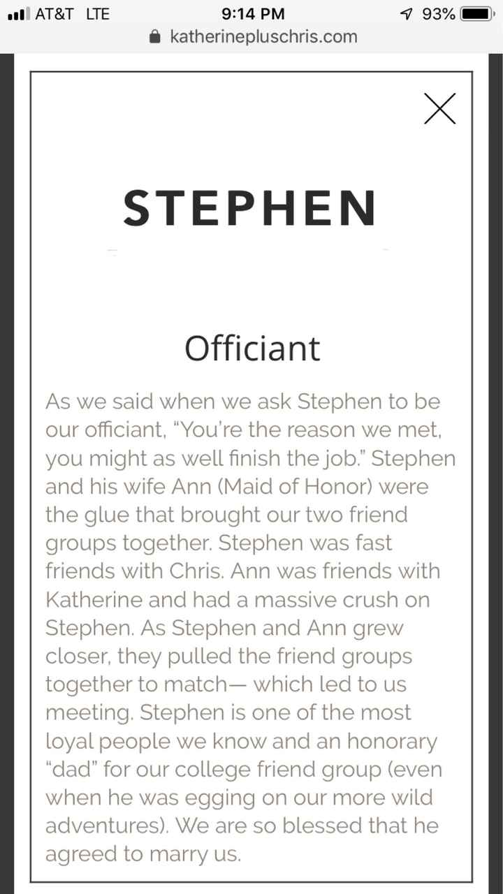 Friend as officiant - 1