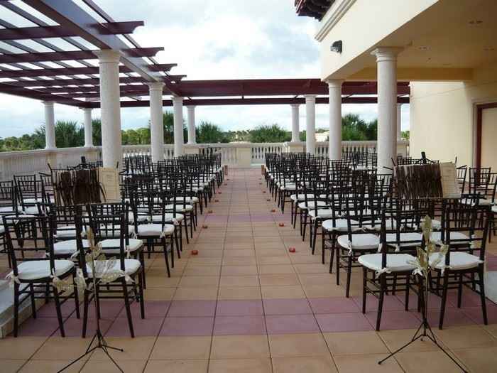Having some guests stand during ceremony