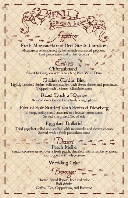 To my Harry Potter Nerds: Ahhhh! Look at my Menu!