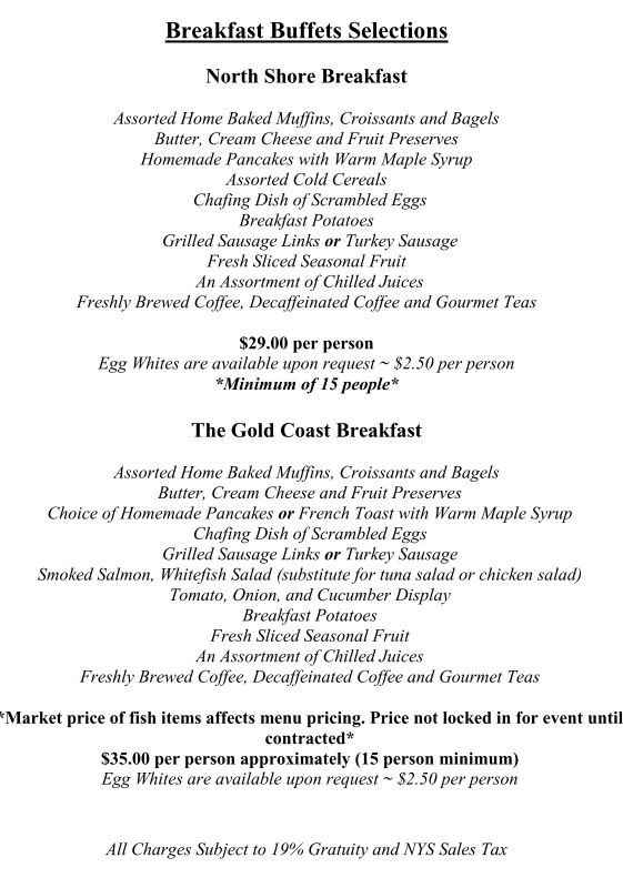 Breakfast menu for the day after- help me choose