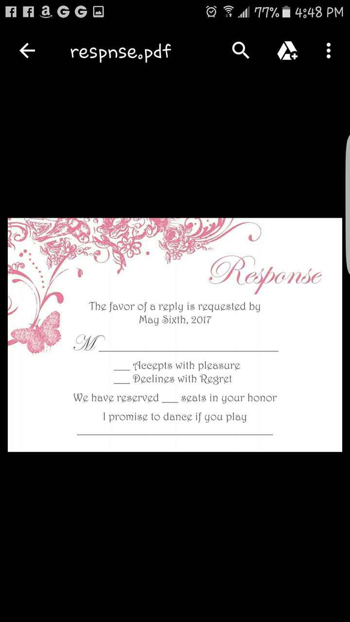 RSVP Cards