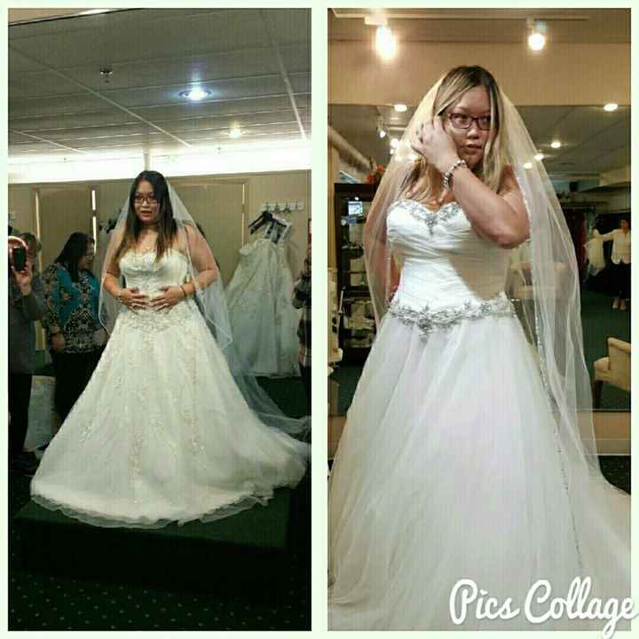 What was your least favorite wedding dress on you?