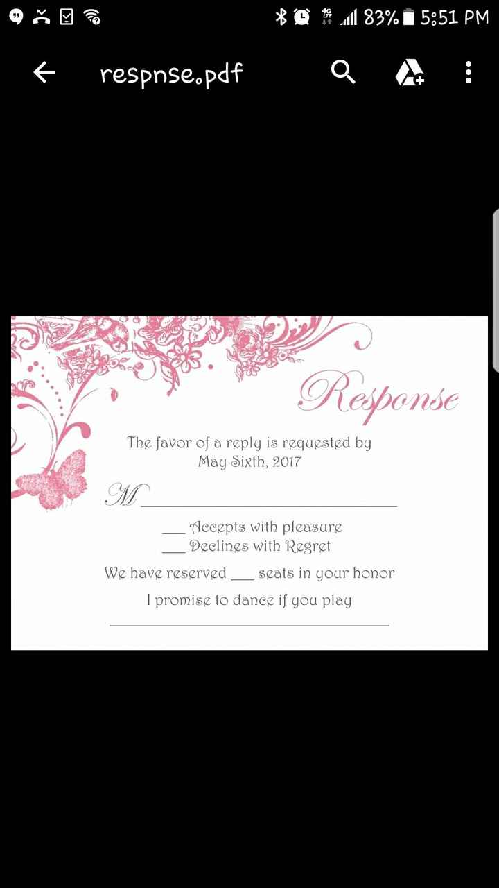 Show me your RSVP cards!