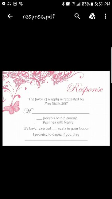 Show me your RSVP cards!
