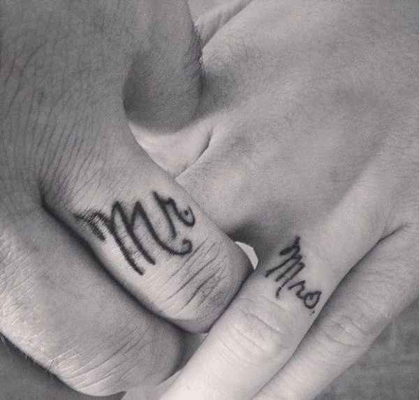 tattooed rings before ceremony?