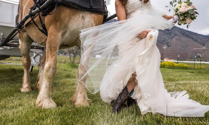 Cowboy boots with my wedding dress? - 1