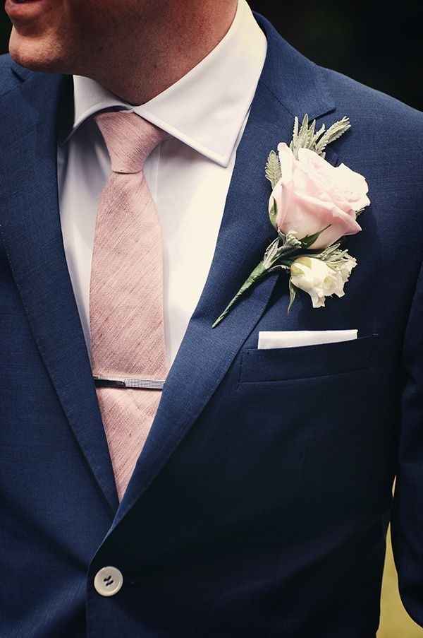 Nude Navy Blue Tie