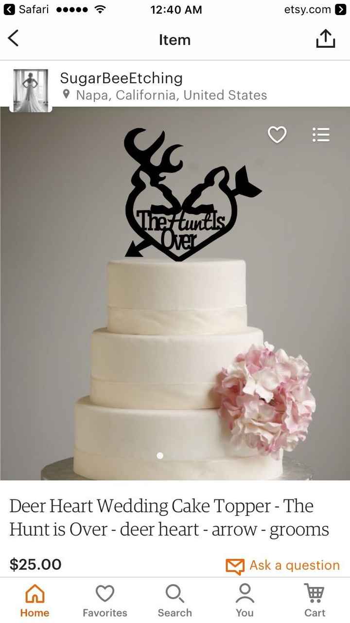 Our cake topper came in today!!!