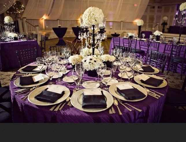 Purple and ????? for my August wedding. Help!