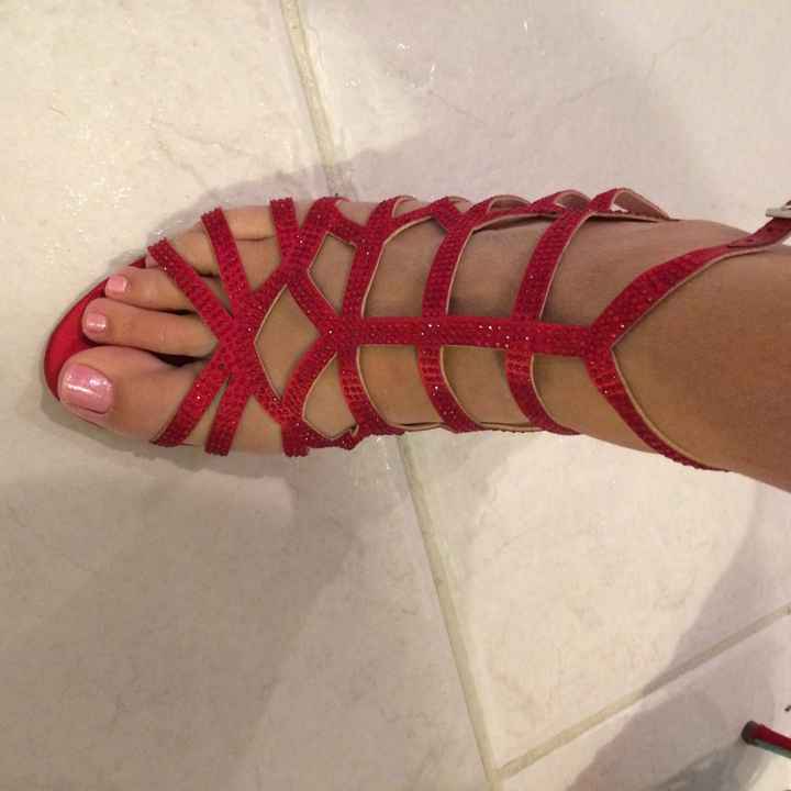 In my red high heels!