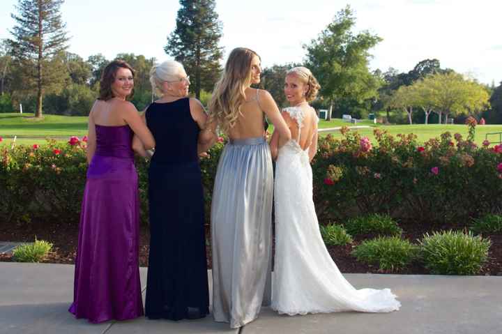 My Wedding Colors Are Purple and Silver. Is is weird to put bridesmaids in purple/Maid of Honor in S