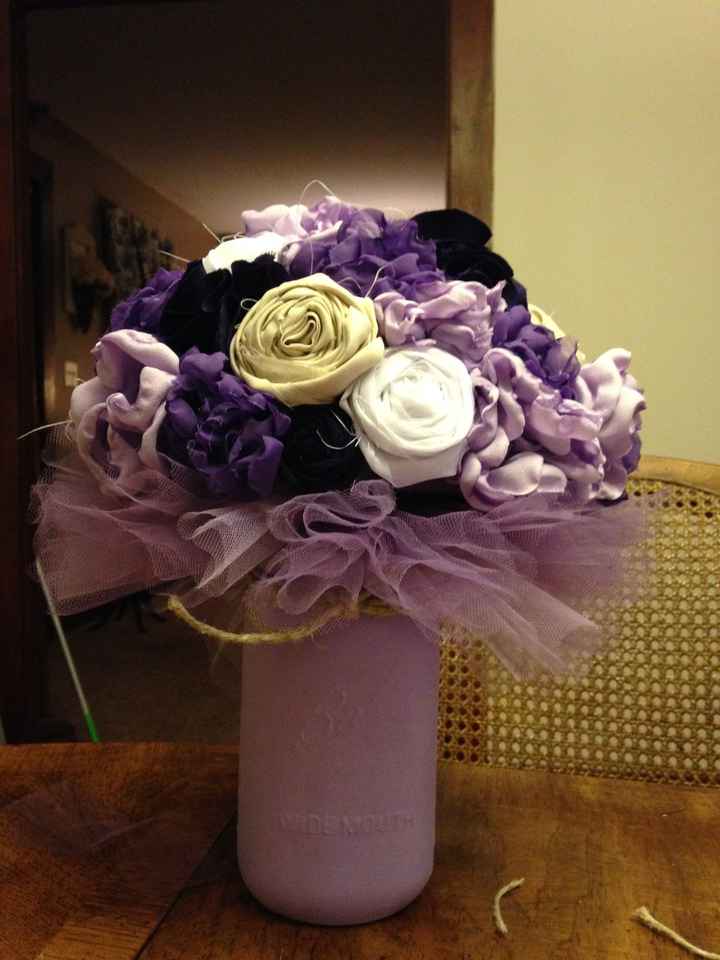 Finally finished (I think) my DIY fabric flower bouquets!!  (pics)