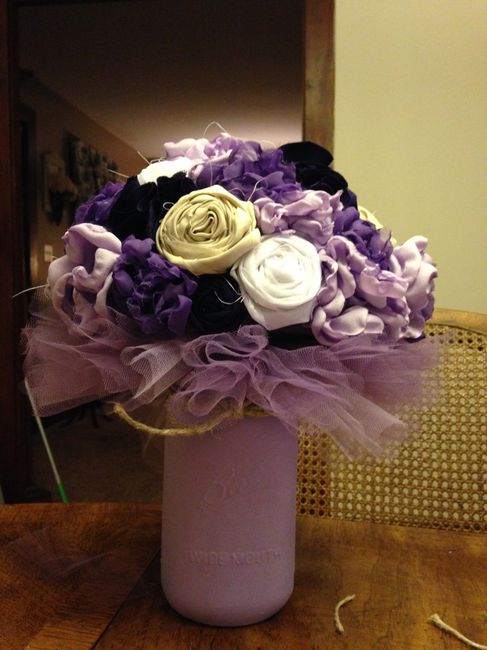 Finally finished (I think) my DIY fabric flower bouquets!!  (pics)