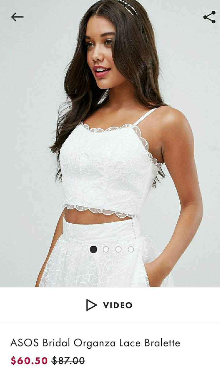 Two piece reception dress