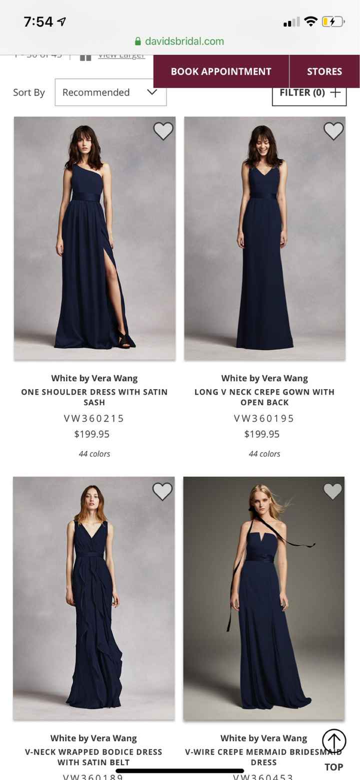 Can’t find light Navy Blue bridesmaids dresses - 2