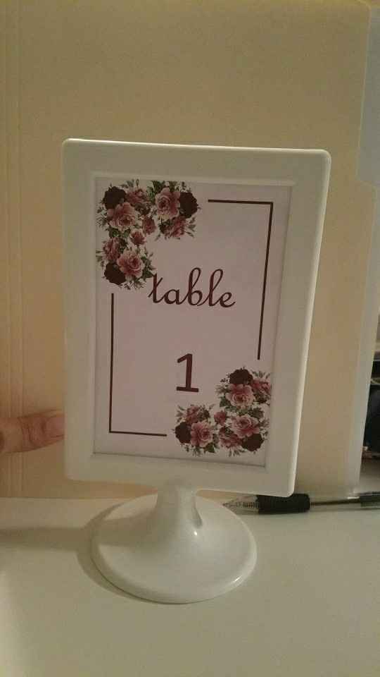 Who spray painted the ikea frame for table numbers?!
