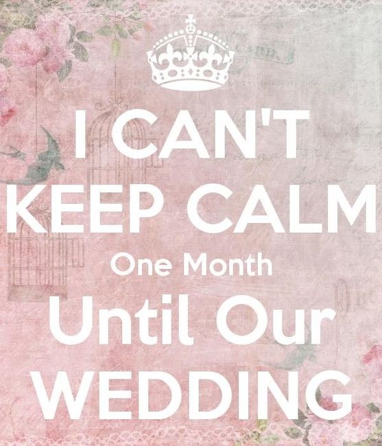 30 days until the big day!!! Any advice?