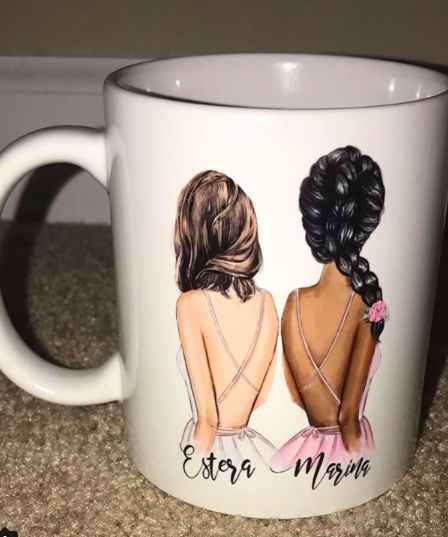 I customized the mug and put our names and on the other side it says "will you be my maid of honor"