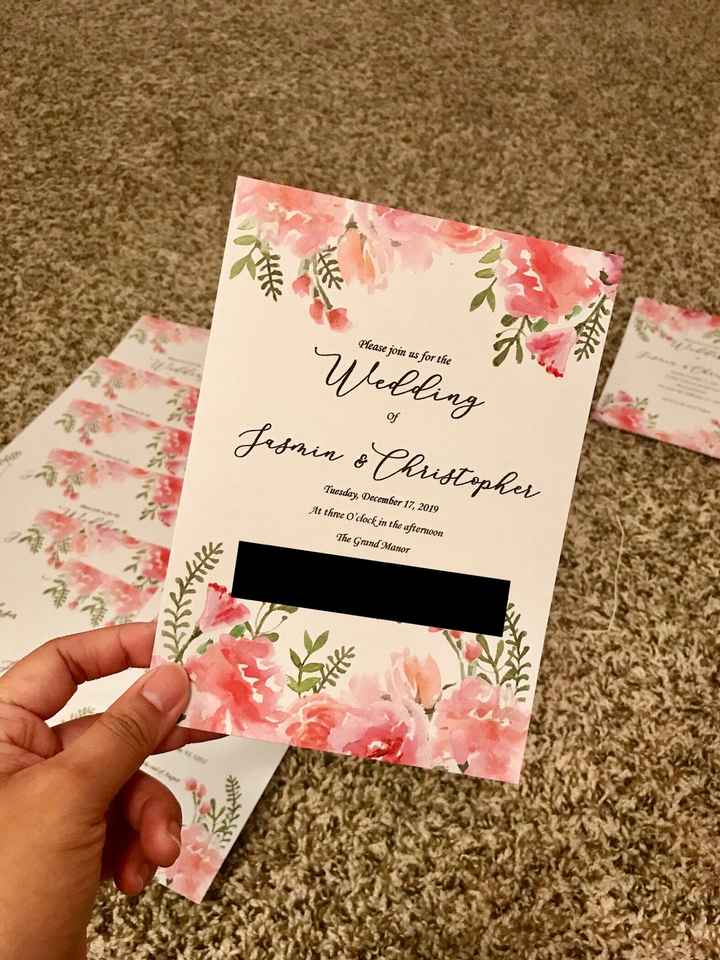 We printed out our wedding invitations! - 1
