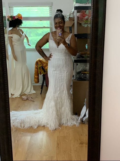 Can i see what your wedding dress looks on you as a size 8-10? 6