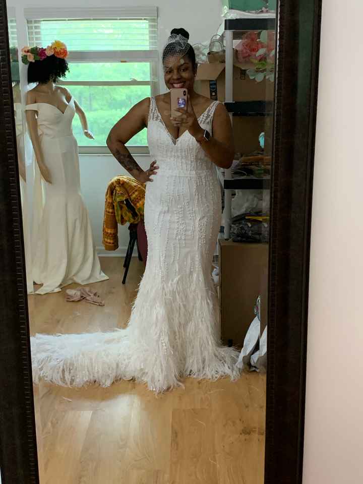 Can i see what your wedding dress looks on you as a size 8-10? - 2