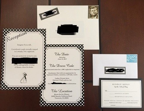 local reception invite suite (glossy invite, matte RSVP)